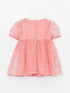 LC Waikiki Crew Neck Short Sleeve Lace Baby Girl Dress